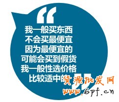 我—般買東西不會買最便宜，因?yàn)樽畋阋说目赡軙I到假貨成—般性選價(jià)格比較適中的